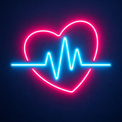 Heartbeat Heart LED Neon Sign - product hero