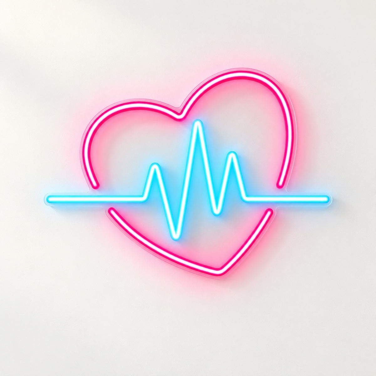 Heartbeat Heart LED Neon Sign - natural light view