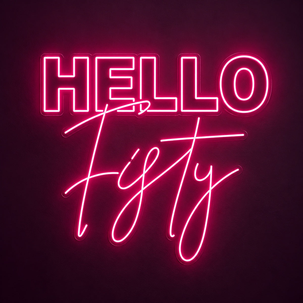 Hello Fifty LED Neon Sign - product hero