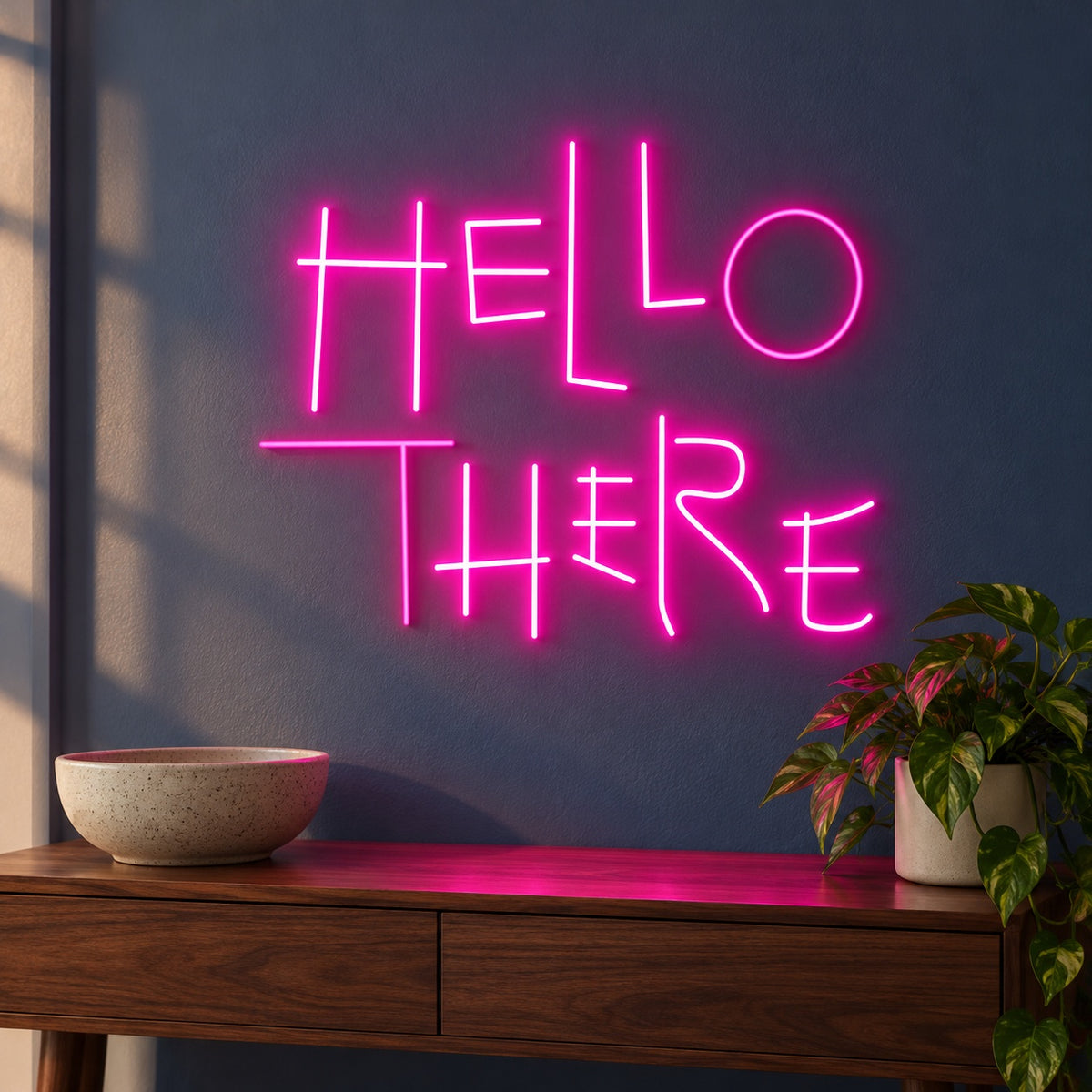 Hello There LED Neon Sign - advertising view