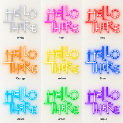 Hello There LED Neon Sign - nine-color grid