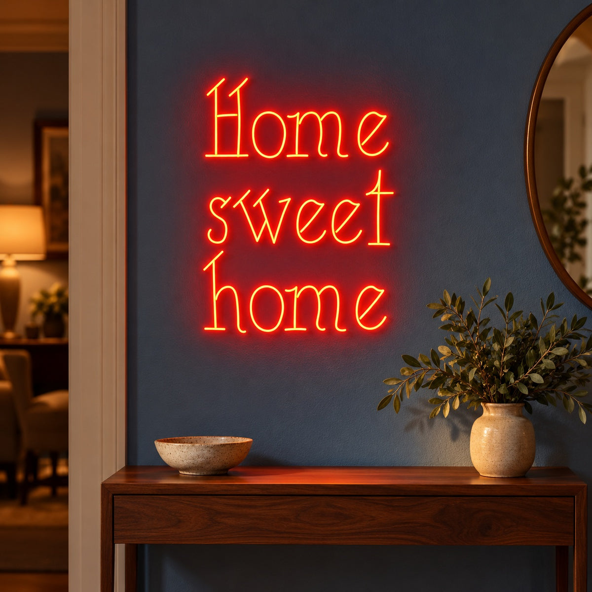 Home Sweet Home LED Neon Sign - advertising view