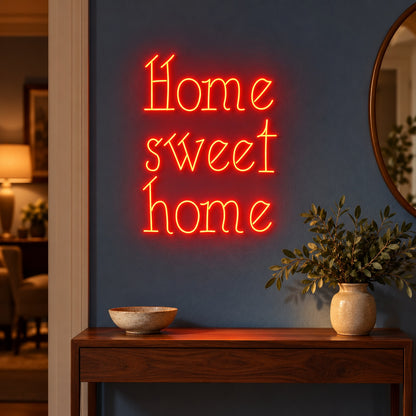 Home Sweet Home LED Neon Sign - advertising view