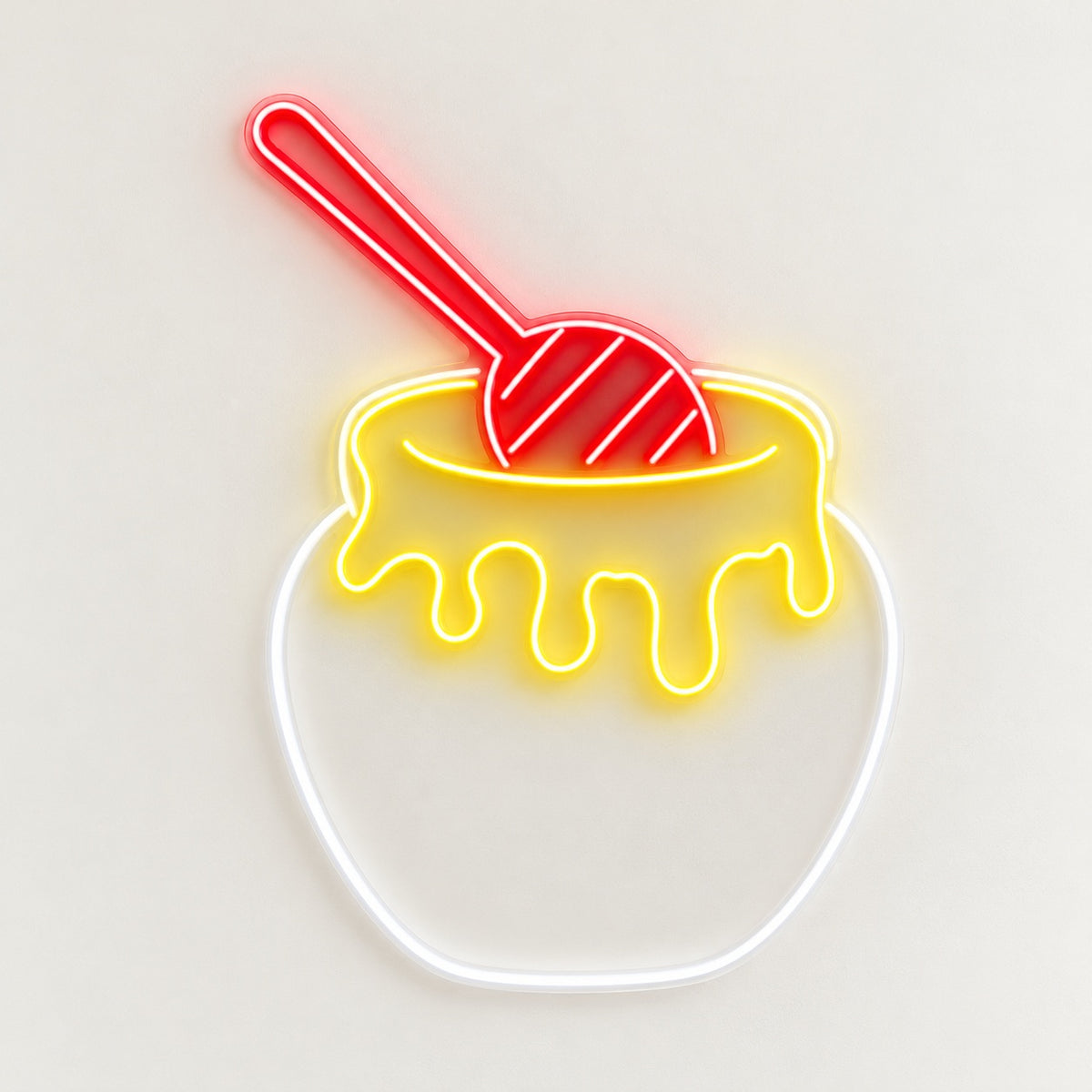 Honey Pot And Dipper LED Neon Sign - natural light view