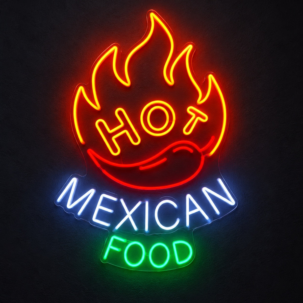 Hot Mexican Food LED Neon Sign - product hero