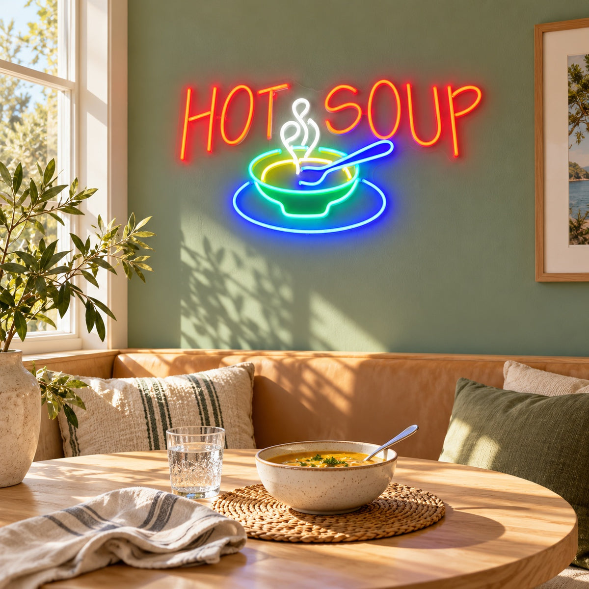 Hot Soup LED Neon Sign - lifestyle view