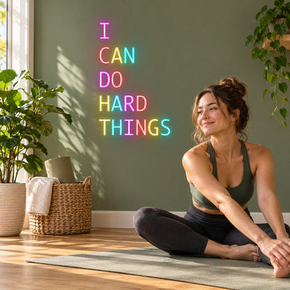 I Can Do Hard Things LED Neon Sign - lifestyle view