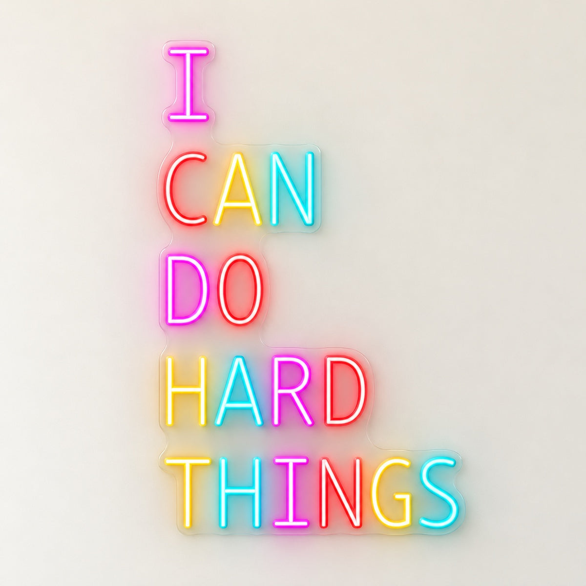 I Can Do Hard Things LED Neon Sign - natural light view