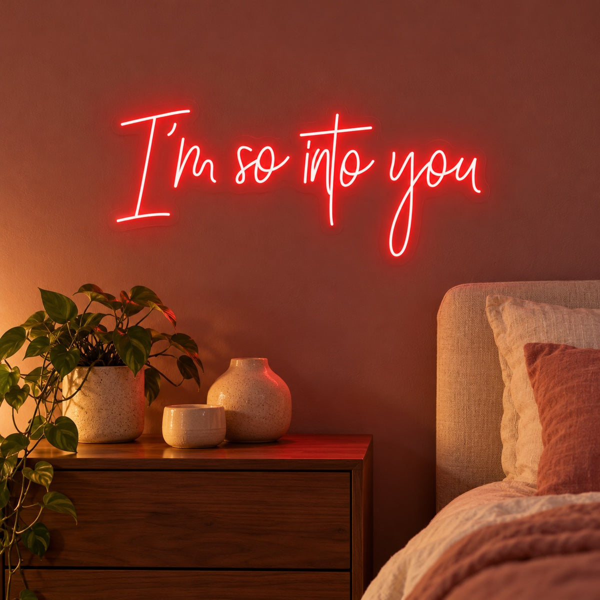 I'm So Into You LED Neon Sign - advertising view