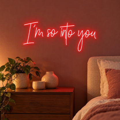 I'm So Into You LED Neon Sign - advertising view