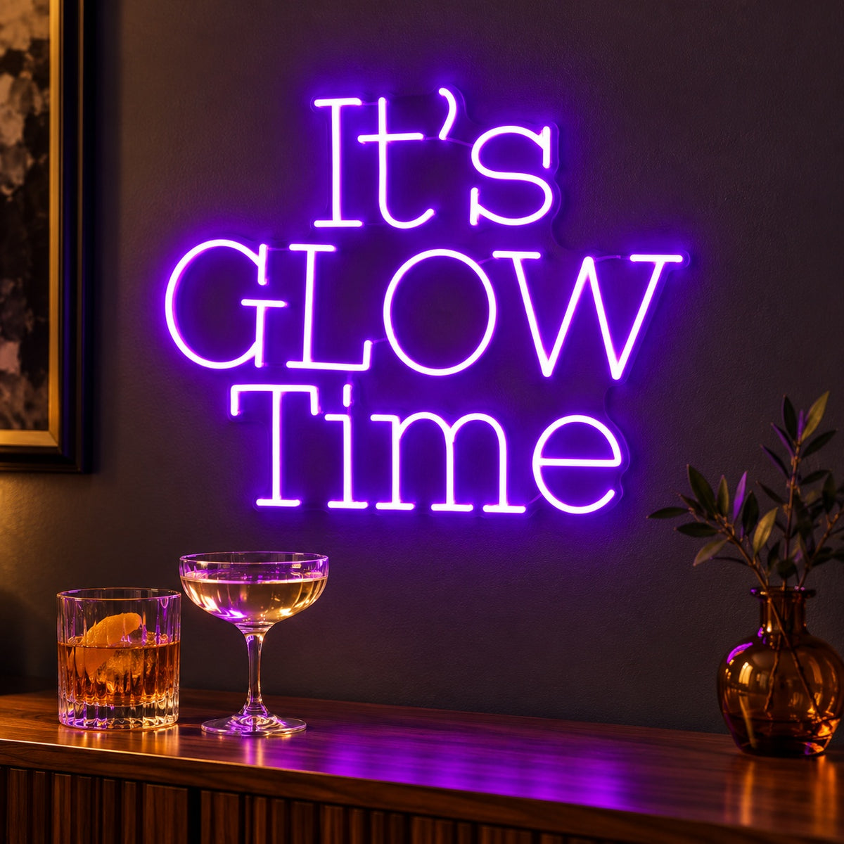 It's Glow Time LED Neon Sign - advertising view