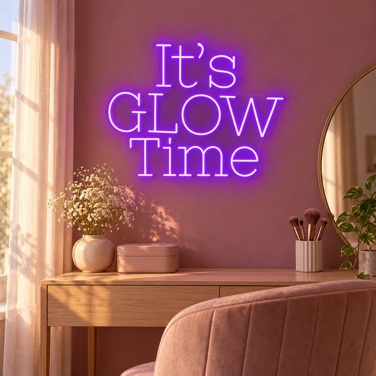 It's Glow Time LED Neon Sign - lifestyle view