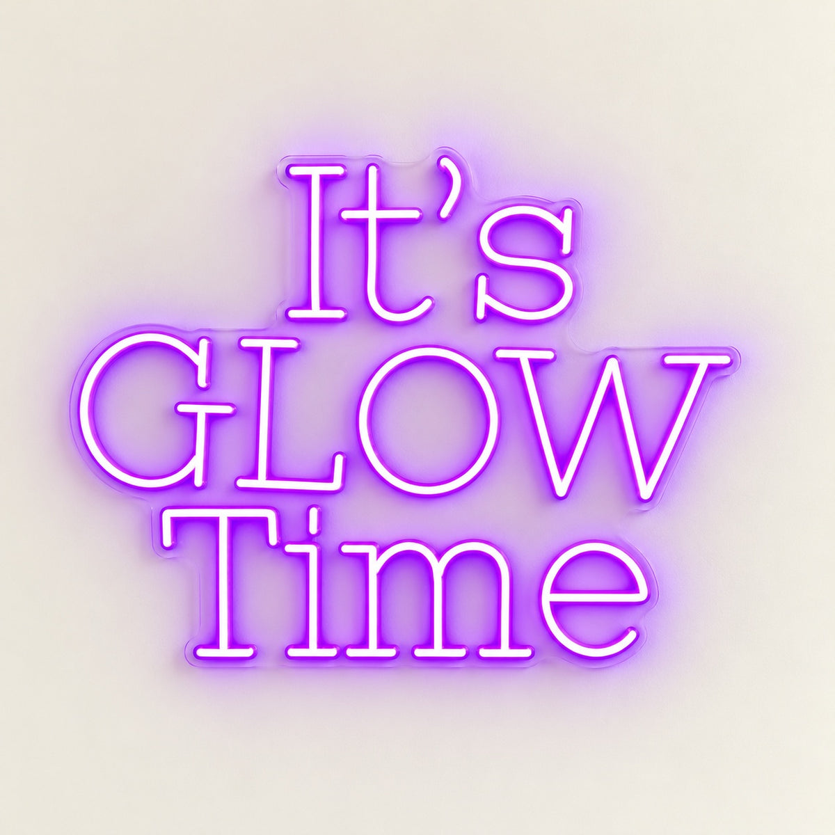 It's Glow Time LED Neon Sign - natural light view