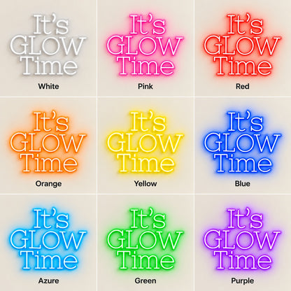 It's Glow Time LED Neon Sign - nine-color grid
