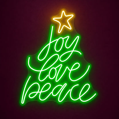 Joy Love Peace LED Neon Sign - product hero