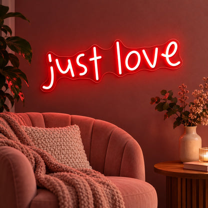 Just Love LED Neon Sign - advertising view