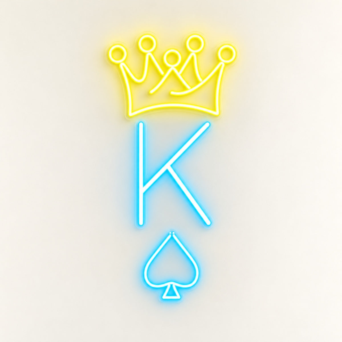 King Crown Spade LED Neon Sign - natural light view