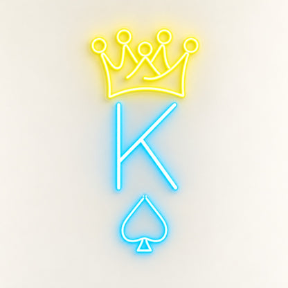 King Crown Spade LED Neon Sign - natural light view