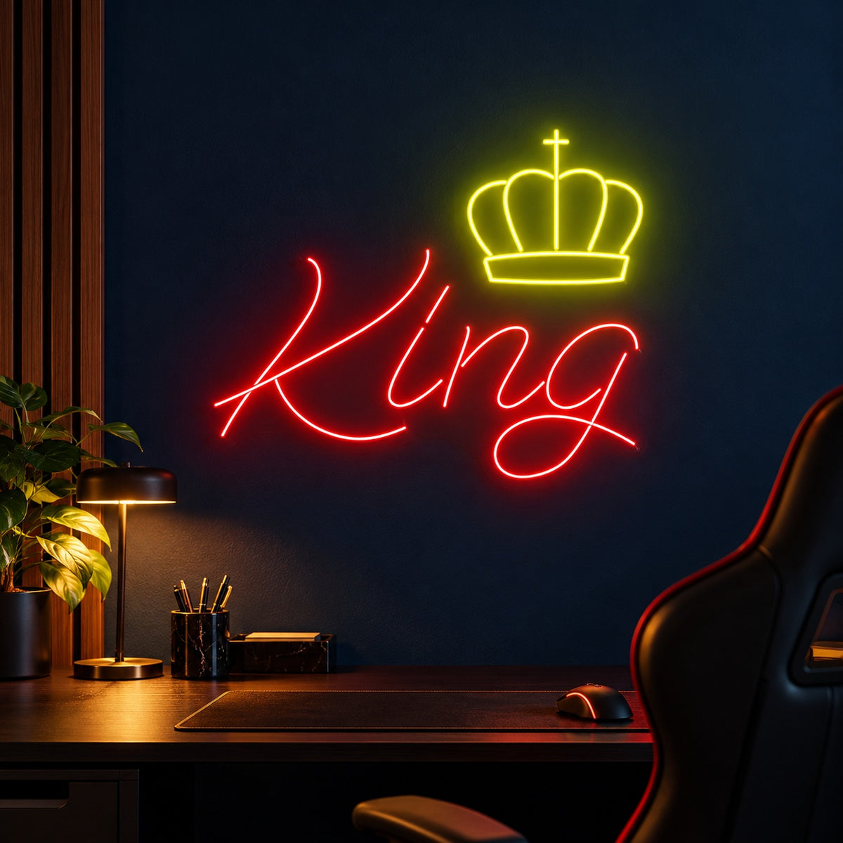 King LED Neon Sign - advertising view