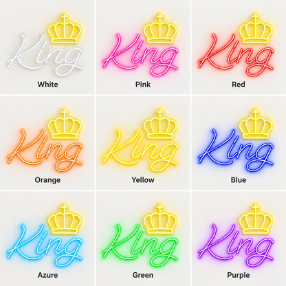 King LED Neon Sign - nine-color grid