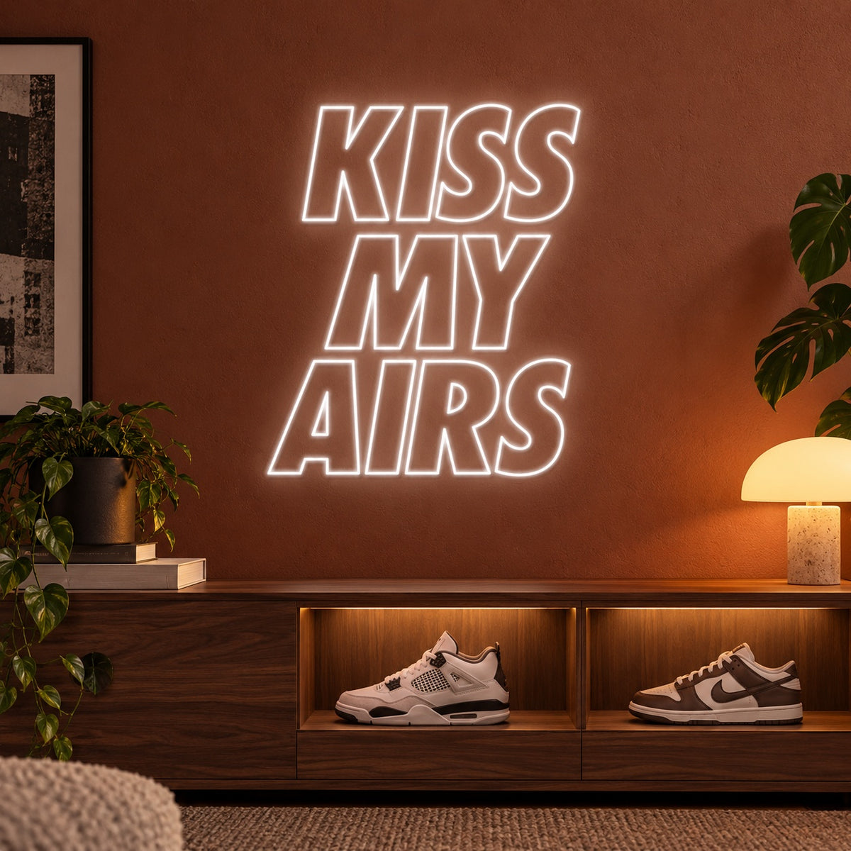 Kiss My Airs LED Neon Sign - advertising view