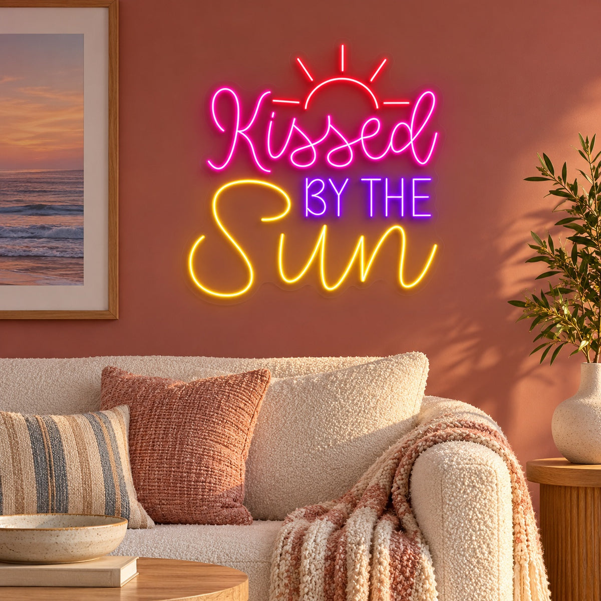 Kissed By The Sun LED Neon Sign - advertising view