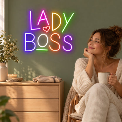 Lady Boss LED Neon Sign - lifestyle view