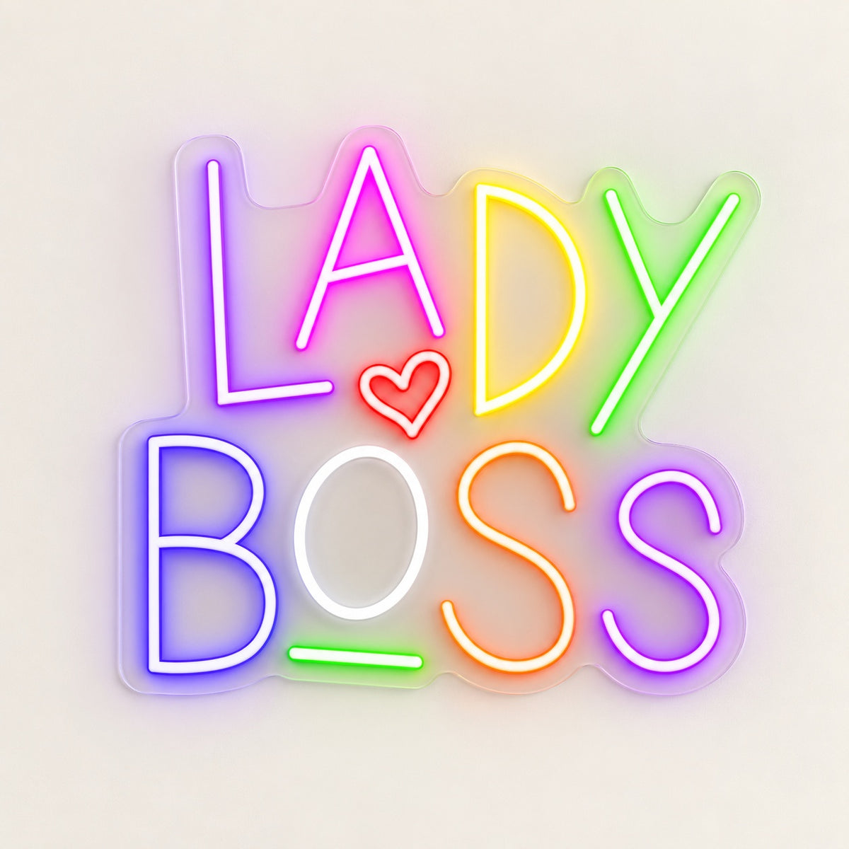 Lady Boss LED Neon Sign - natural light view
