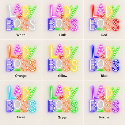 Lady Boss LED Neon Sign - nine-color grid