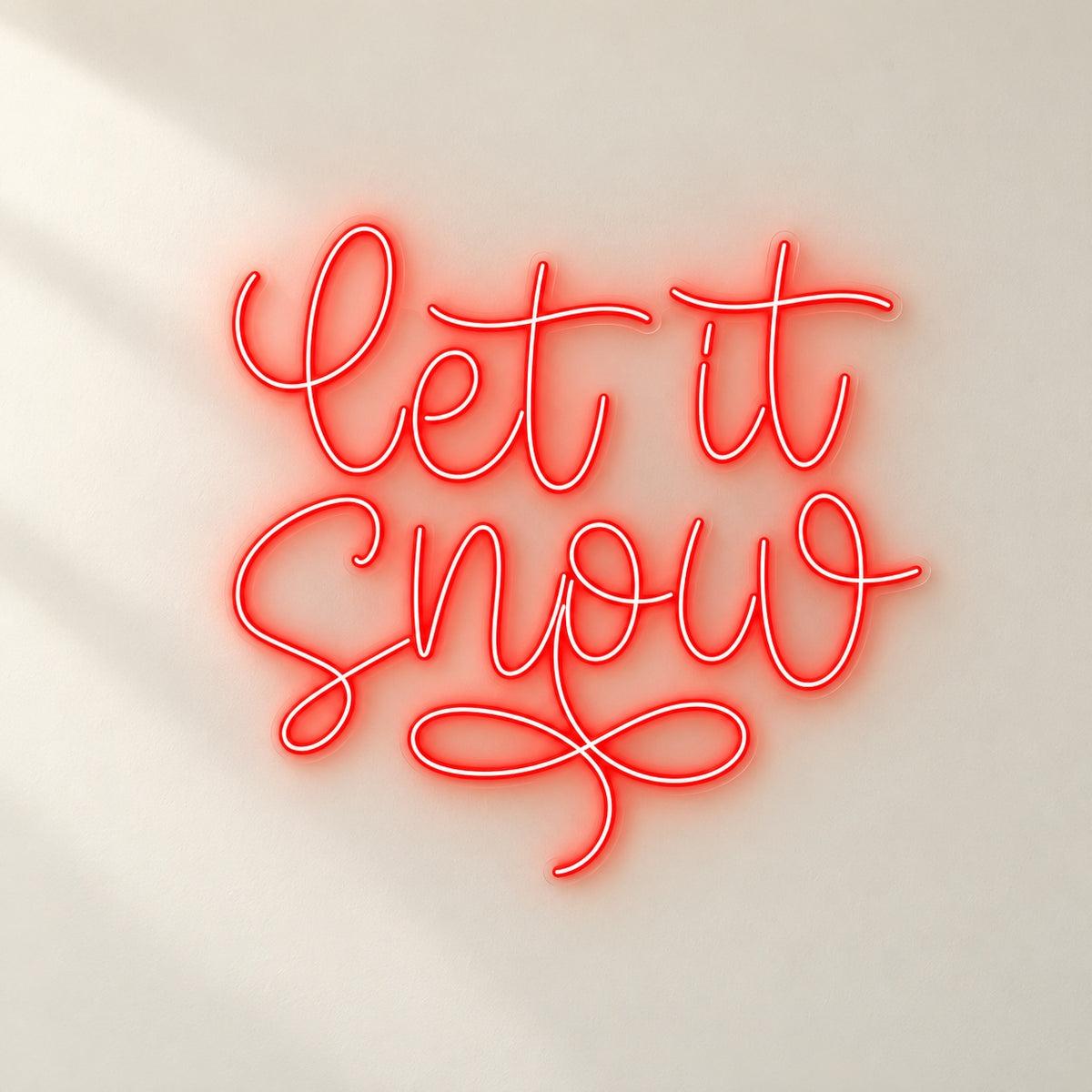 Let It Snow LED Neon Sign - natural light view
