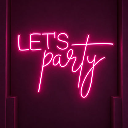 Let's Party LED Neon Sign - product hero