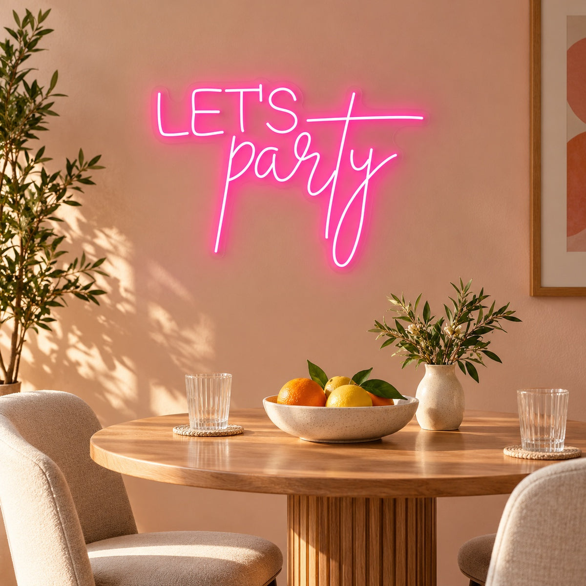 Let's Party LED Neon Sign - lifestyle view