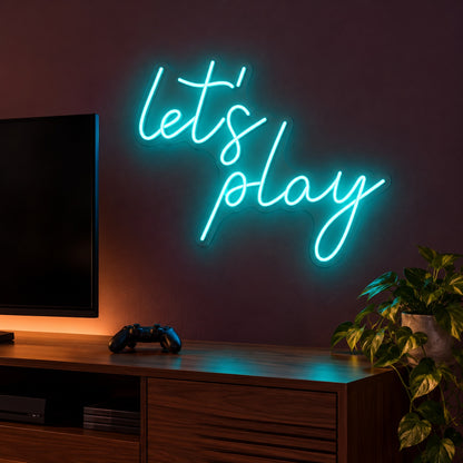 Let's Play LED Neon Sign - advertising view