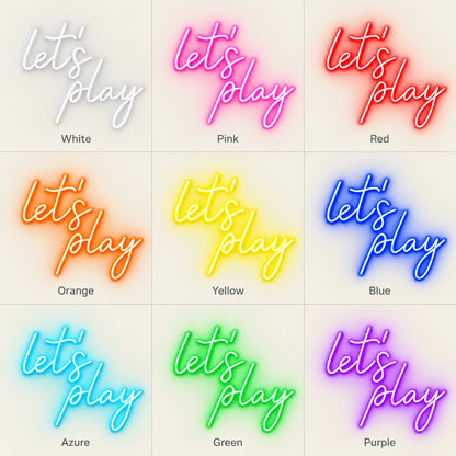 Let's Play LED Neon Sign - nine-color grid