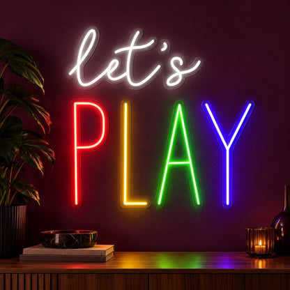 Let's Play LED Neon Sign - product hero