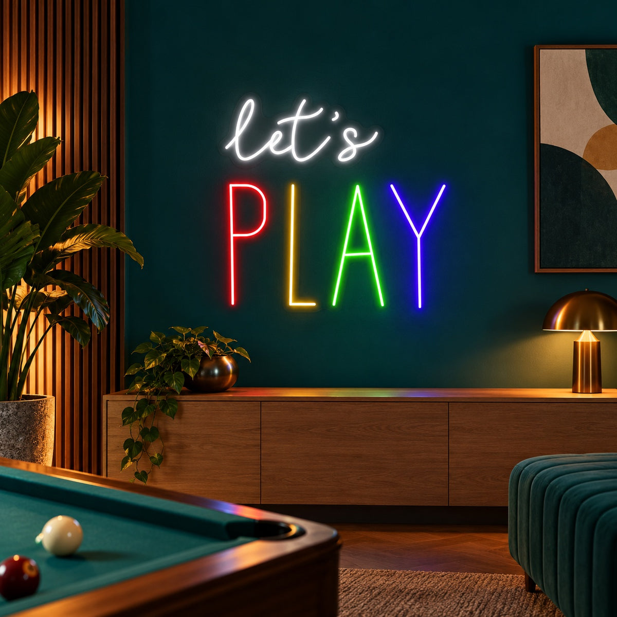 Let's Play LED Neon Sign - advertising view