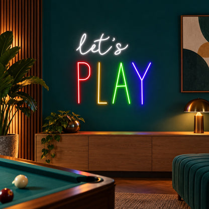 Let's Play LED Neon Sign - advertising view