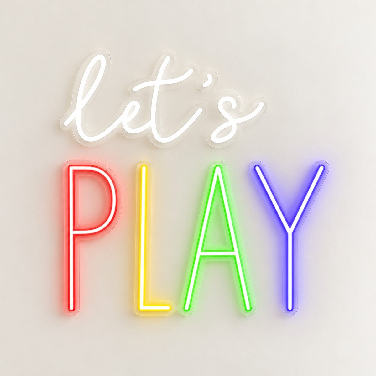 Let's Play LED Neon Sign - natural light view