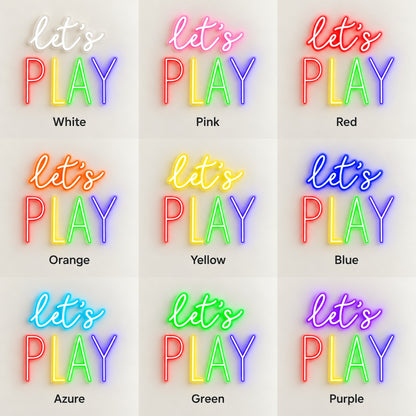 Let's Play LED Neon Sign - nine-color grid