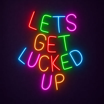 Let's Get Lucked Up LED Neon Sign - product hero