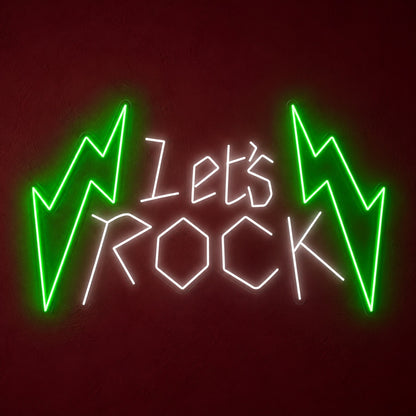 Let’s Rock LED Neon Sign - product hero