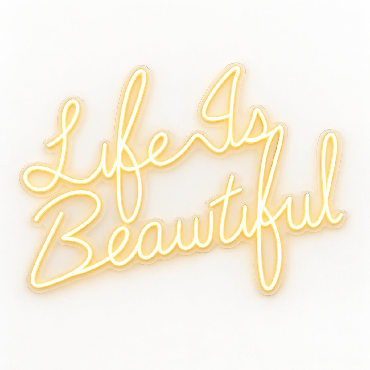 Life Is Beautiful LED Neon Sign - natural light view