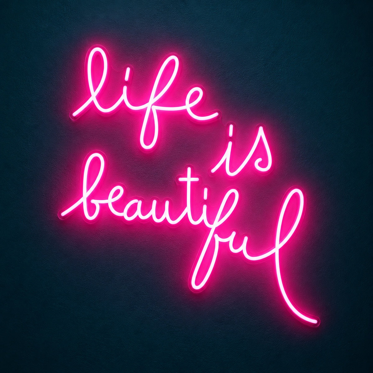 Life Is Beautiful LED Neon Sign - product hero