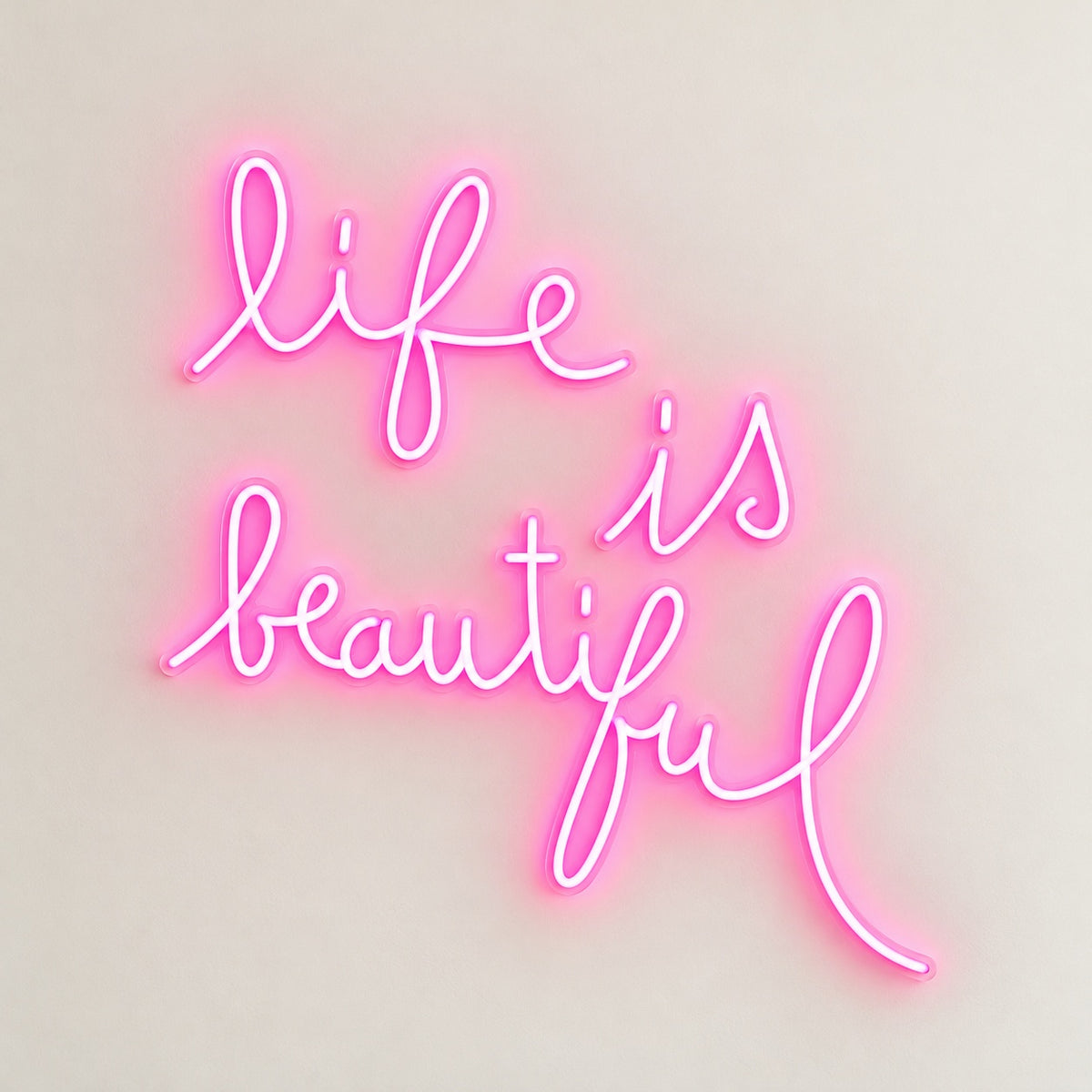 Life Is Beautiful LED Neon Sign - natural light view
