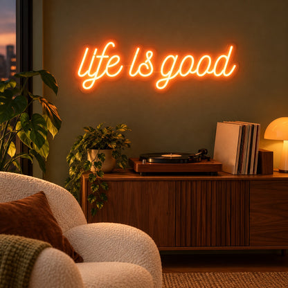 Life Is Good LED Neon Sign - advertising view