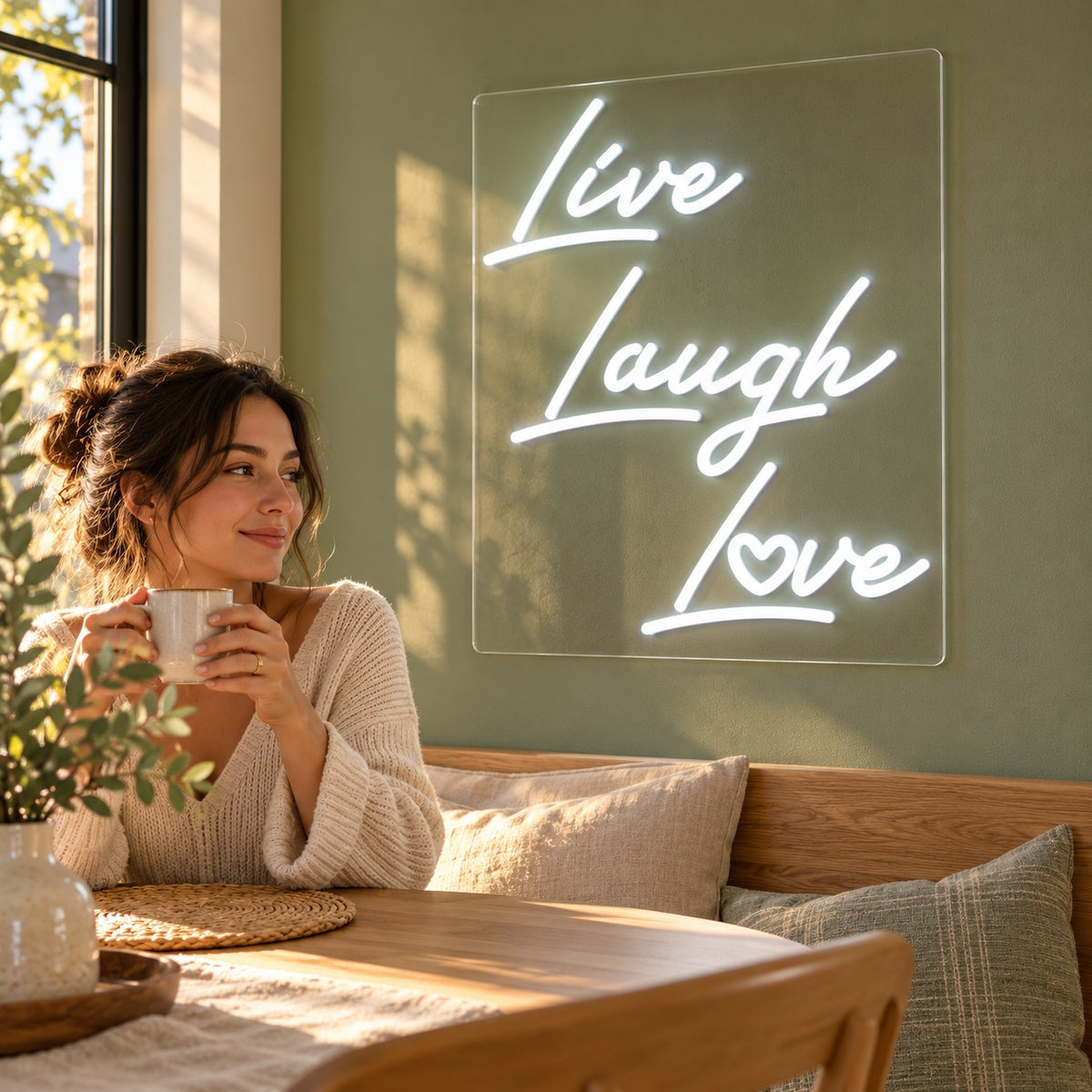 Live Laugh Love LED Neon Sign - lifestyle view