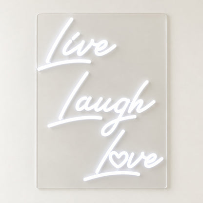 Live Laugh Love LED Neon Sign - natural light view