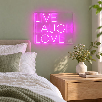 Live Laugh Love LED Neon Sign - lifestyle view