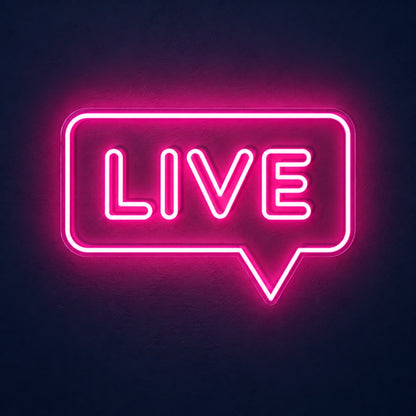 LIVE LED Neon Sign - product hero