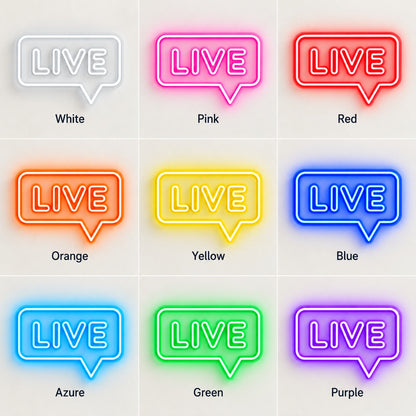 LIVE LED Neon Sign - nine-color grid